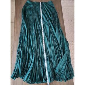 The Limited Emerald Green Silk Maxi Skirt
